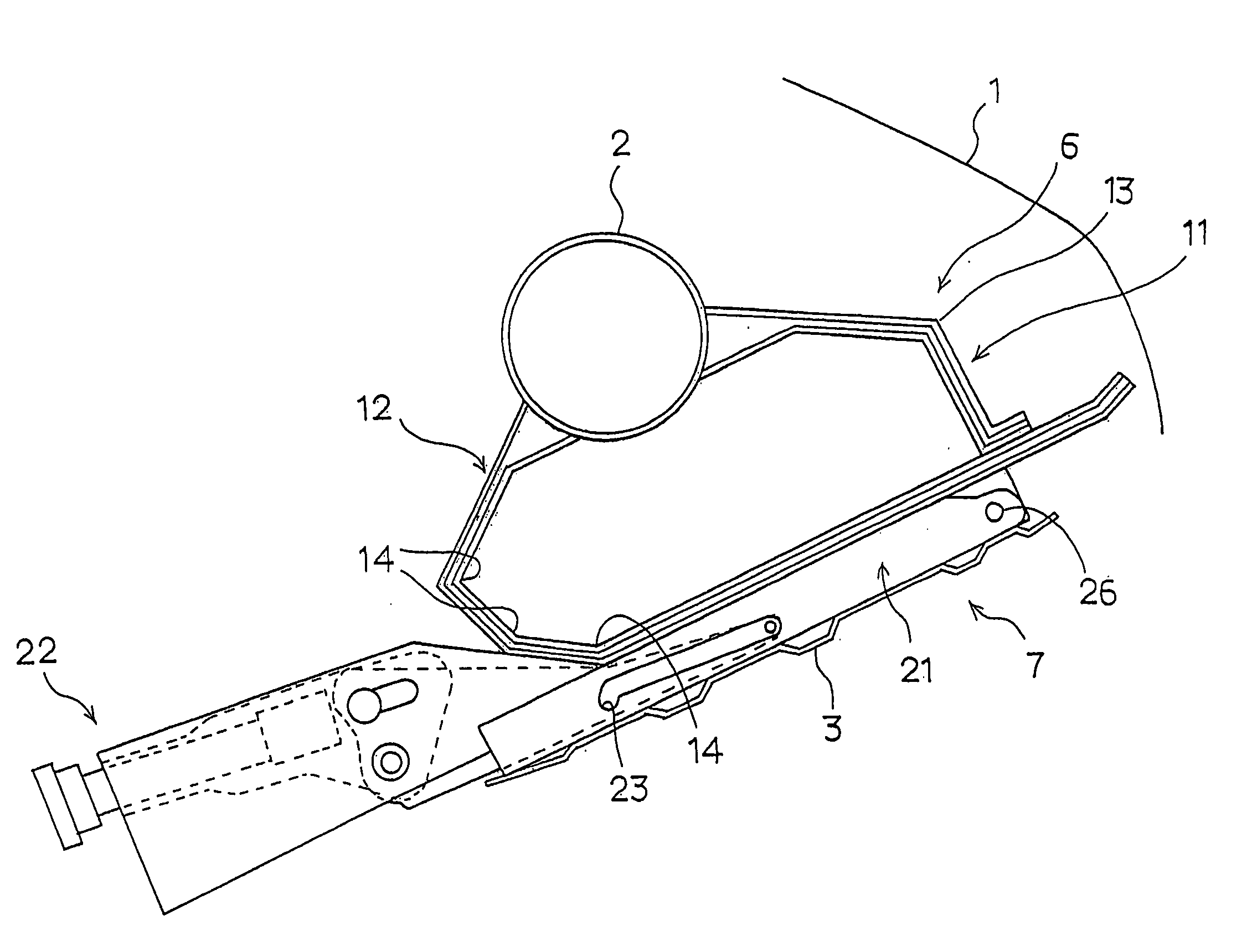 Knee bolster structure