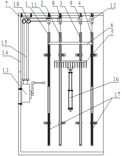 Double-layer lifting commodity shelf and installing method thereof