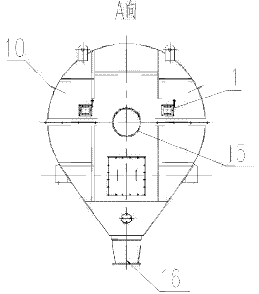 Vertical precombustion furnace, horizontal rotary furnace and vertical discharging device combined garbage incinerator