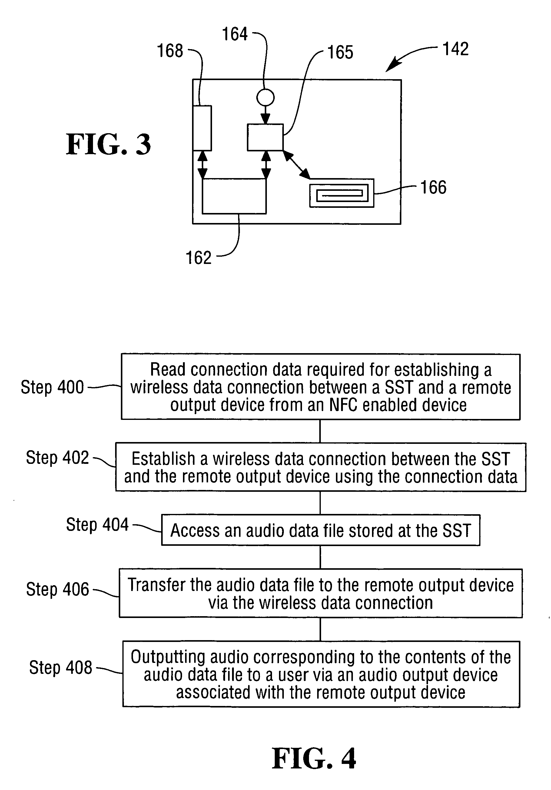 Wireless self-service terminal audio lead through