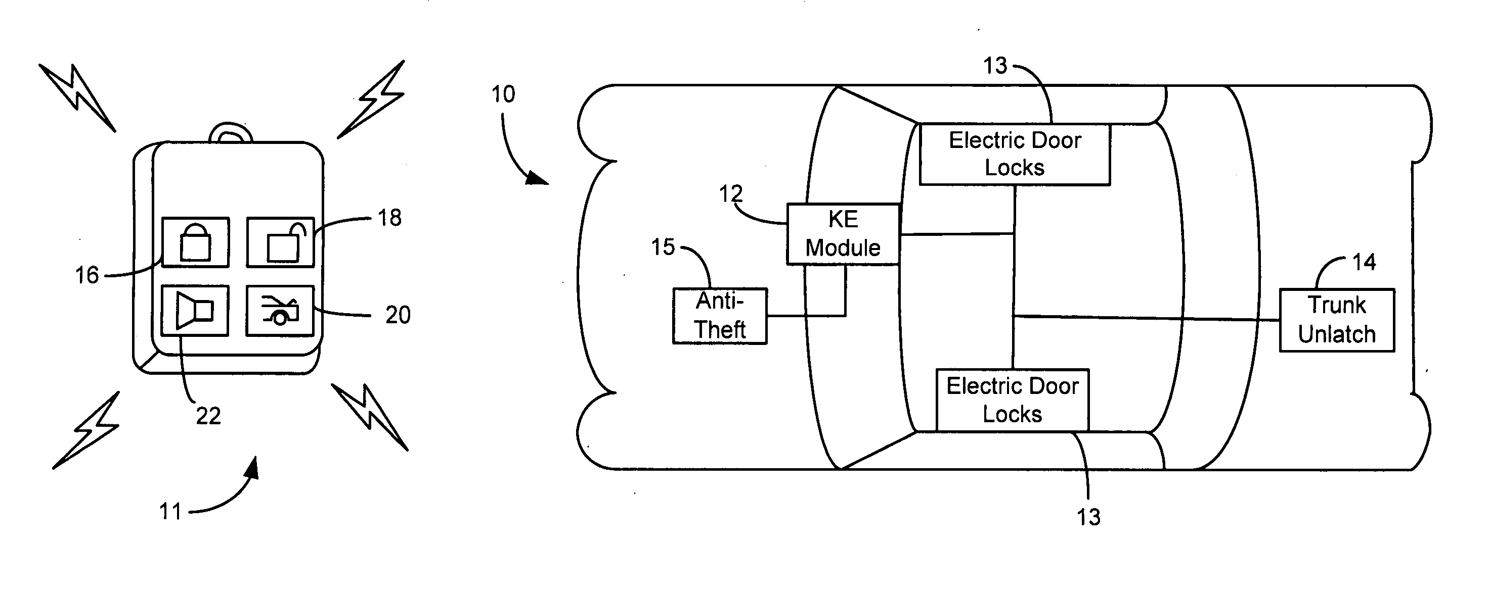 Selectable range remote entry system