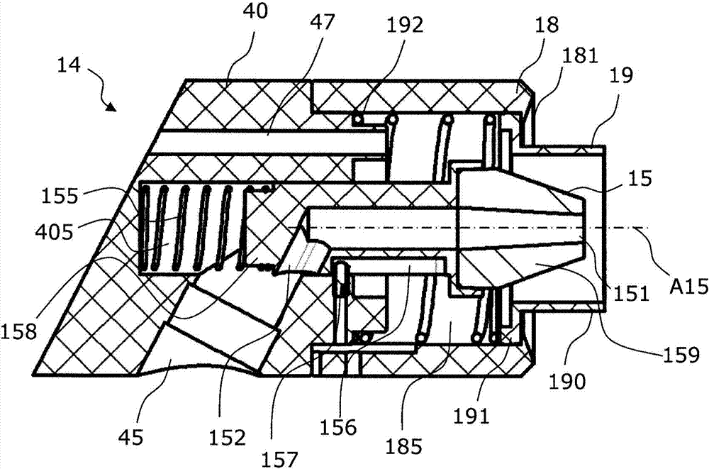 Device for cleaning a spray gun