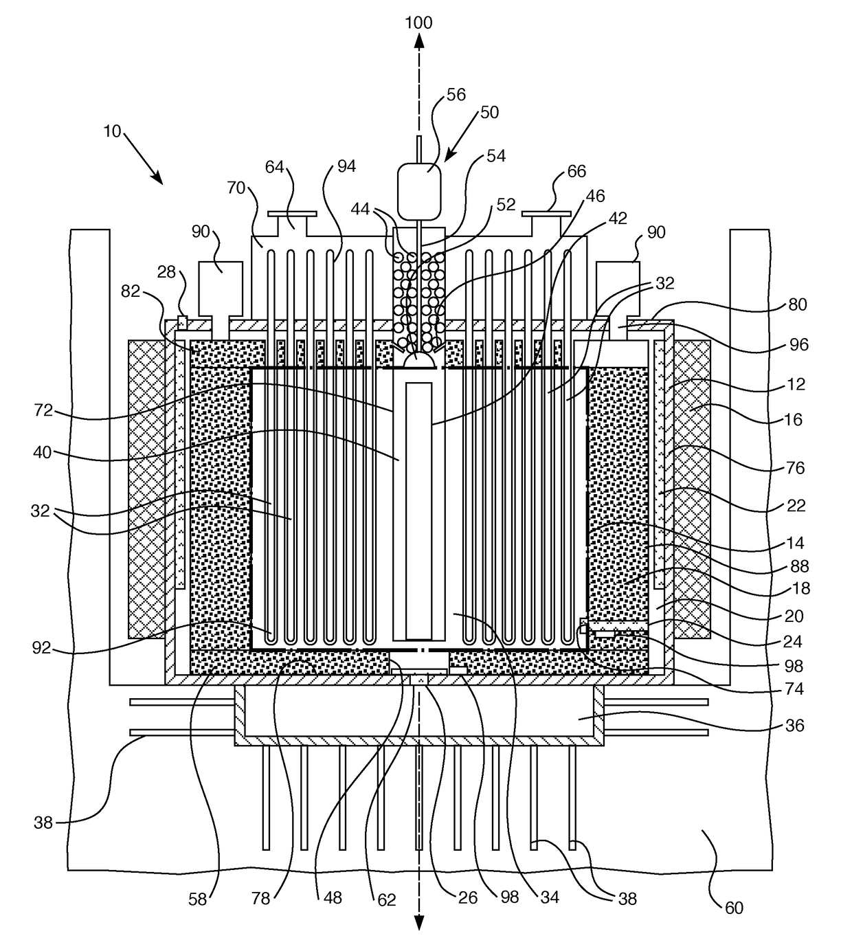 Heat pipe molten salt fast reactor with stagnant liquid core