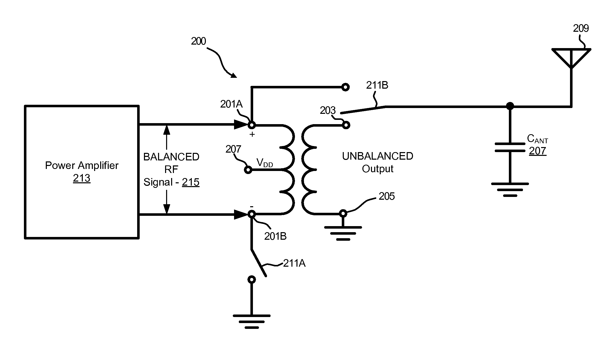 Method and system for a balun embedded in an integrated circuit package