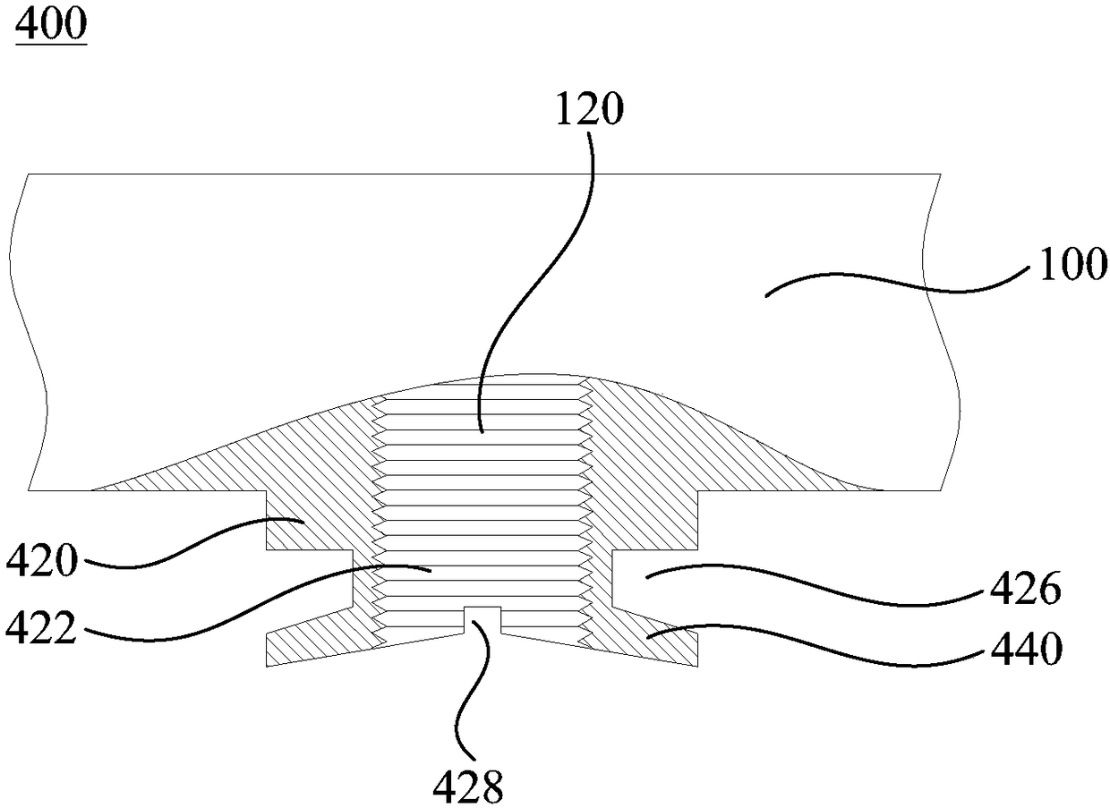 Radial frequency module, shell structure of radio frequency module and thread self-locking structure