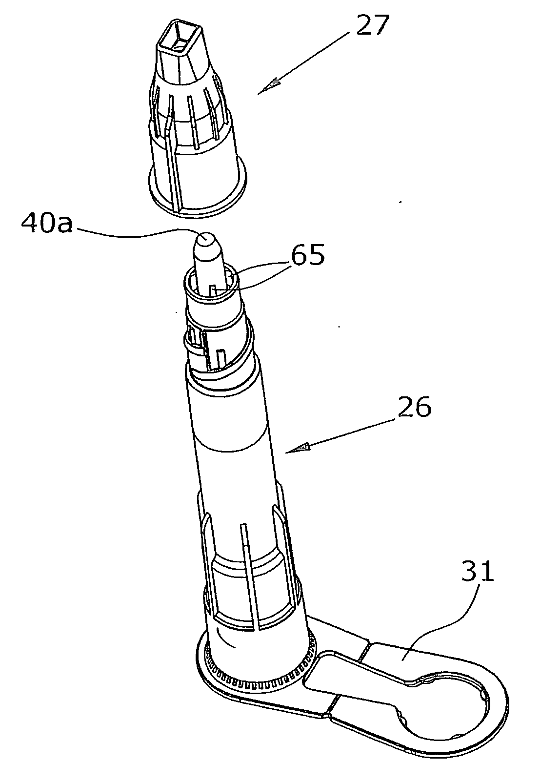 Press-out device for plastic substances