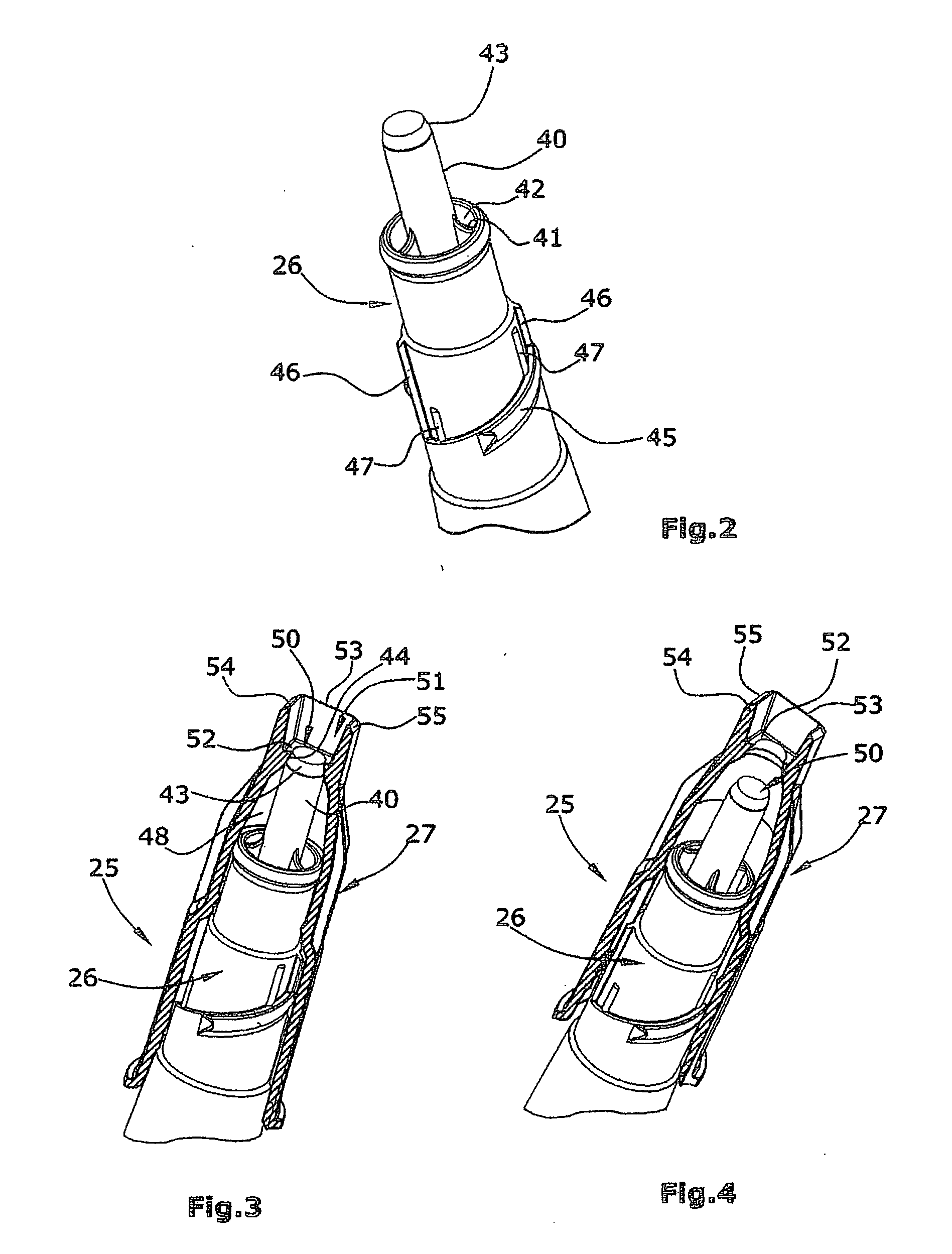 Press-out device for plastic substances