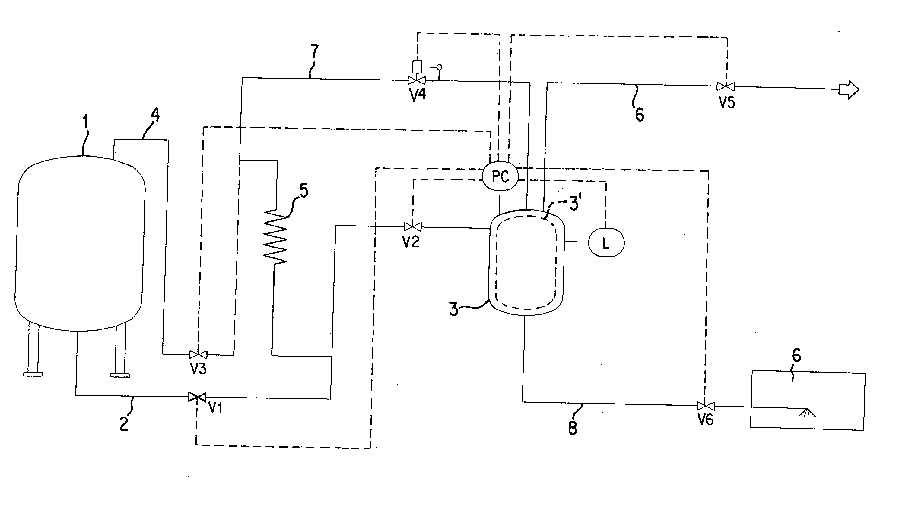 Method and apparatus for removing boiling liquid from a tank