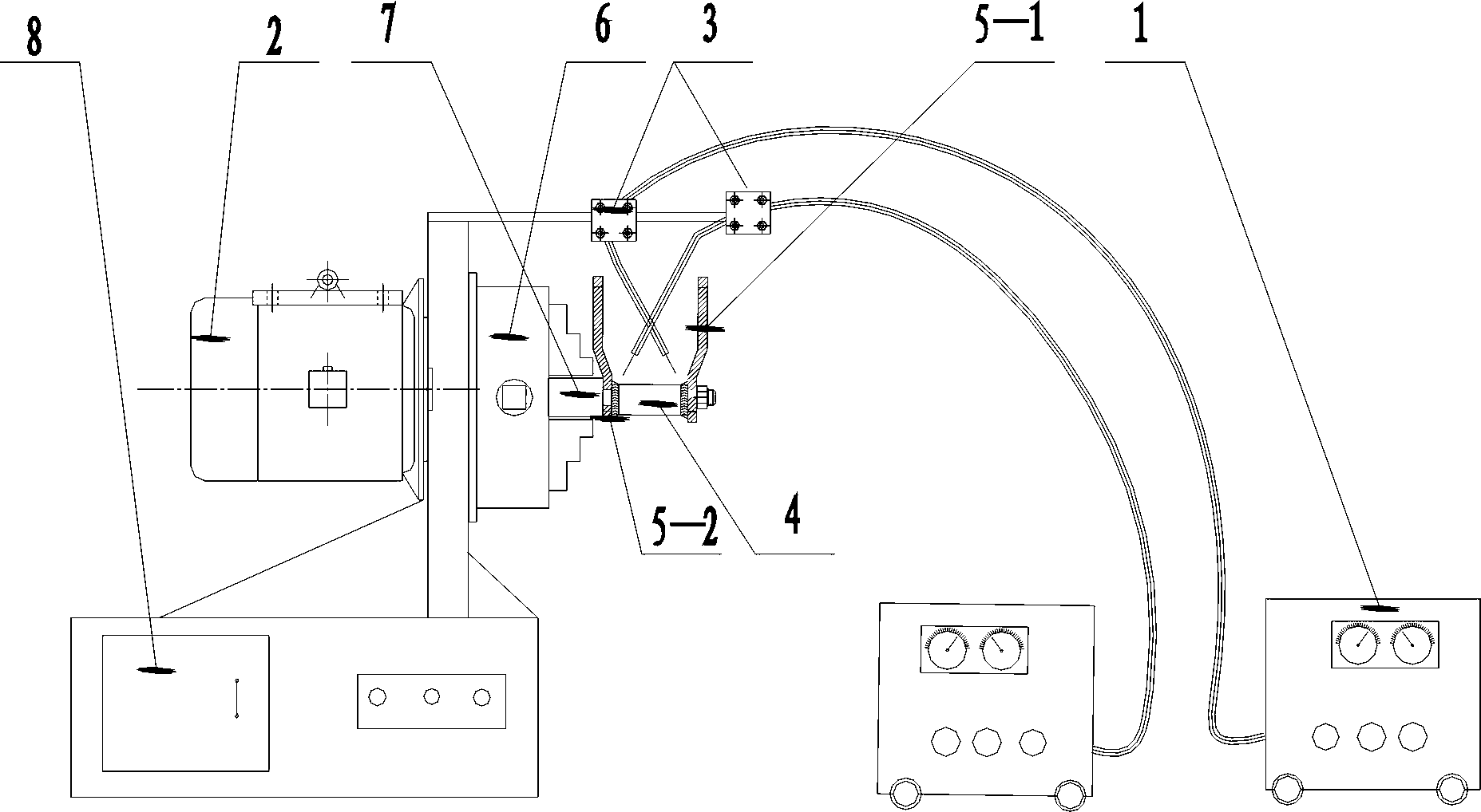 Automatic welding device for steel cranked link chain