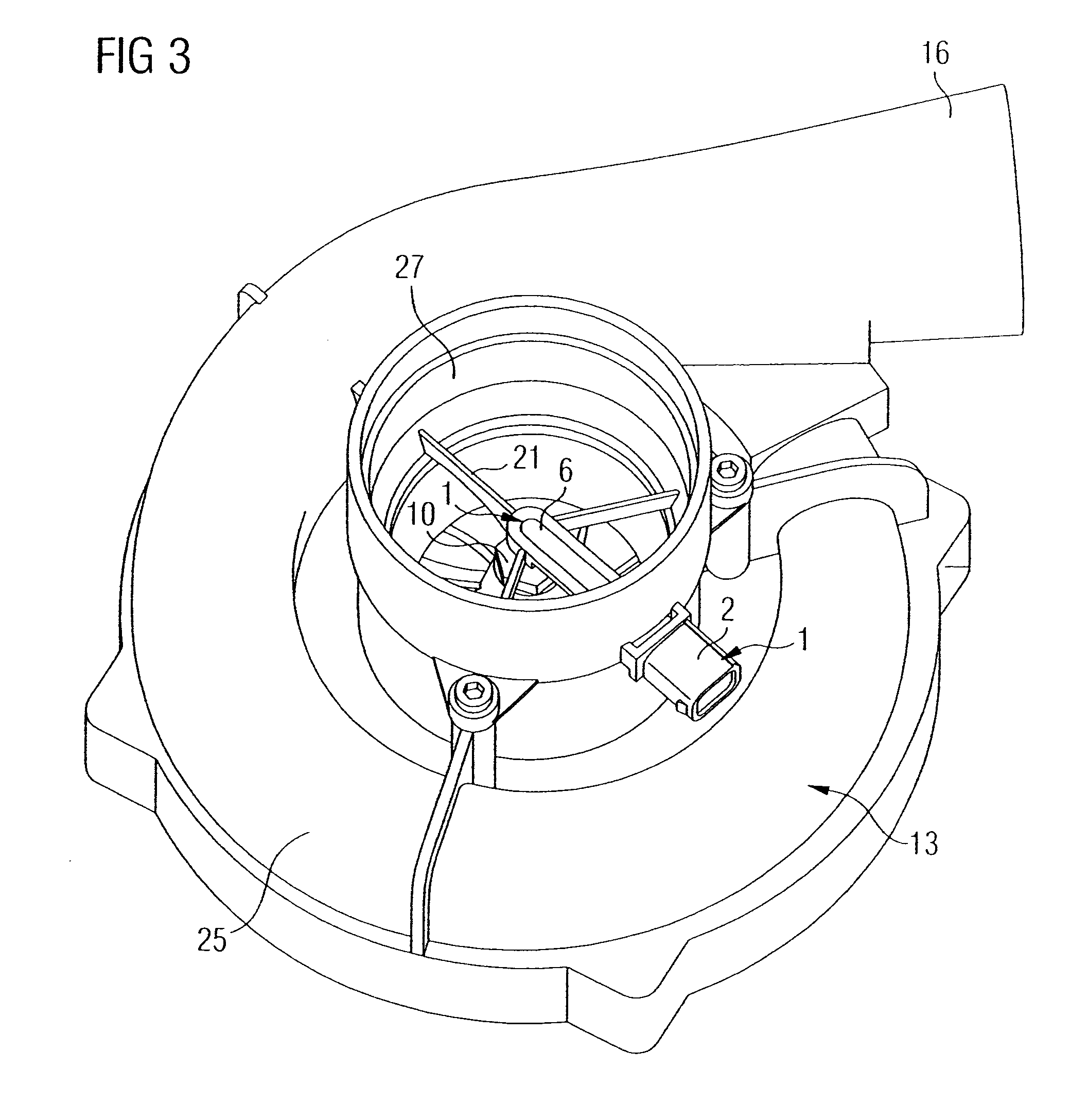 Sensor for measuring the rotational speed of a turboshaft