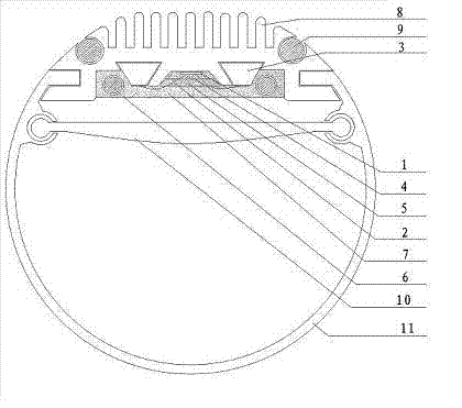 Modular high-definition LED (light emitting diode) daylight lamp