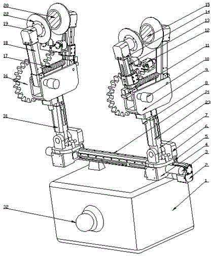 Line patrol robot capable of climbing poles and towers and climbing method