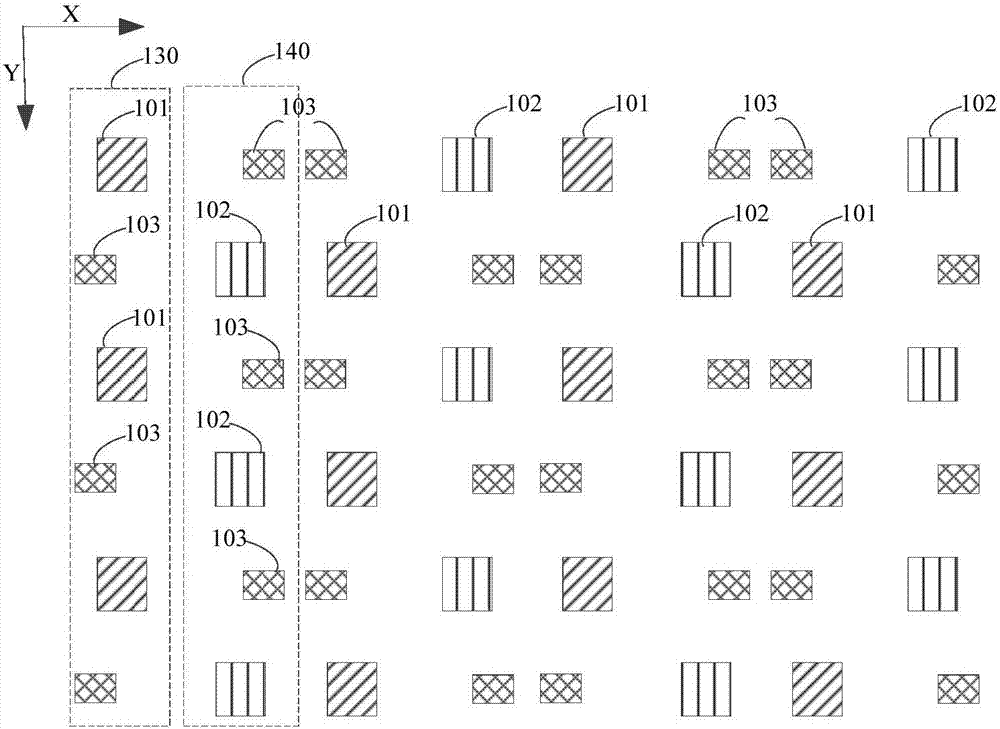 Pixel arrangement structure for OLED display panel, and OLED display panel