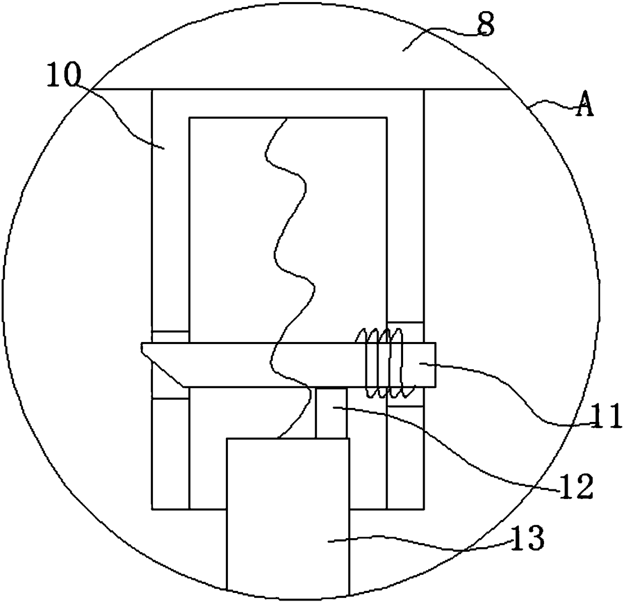 Novel perforating machine of industrial equipment with fixing function