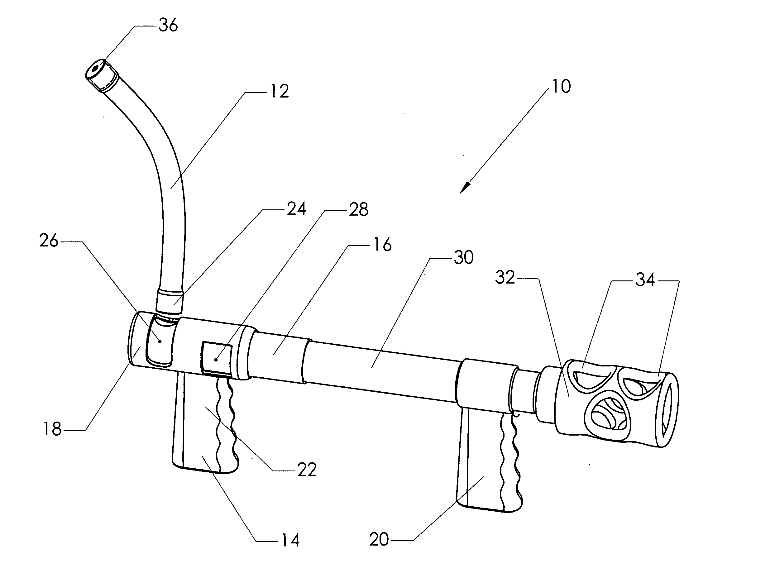 Breech loaded soft projectile blow gun