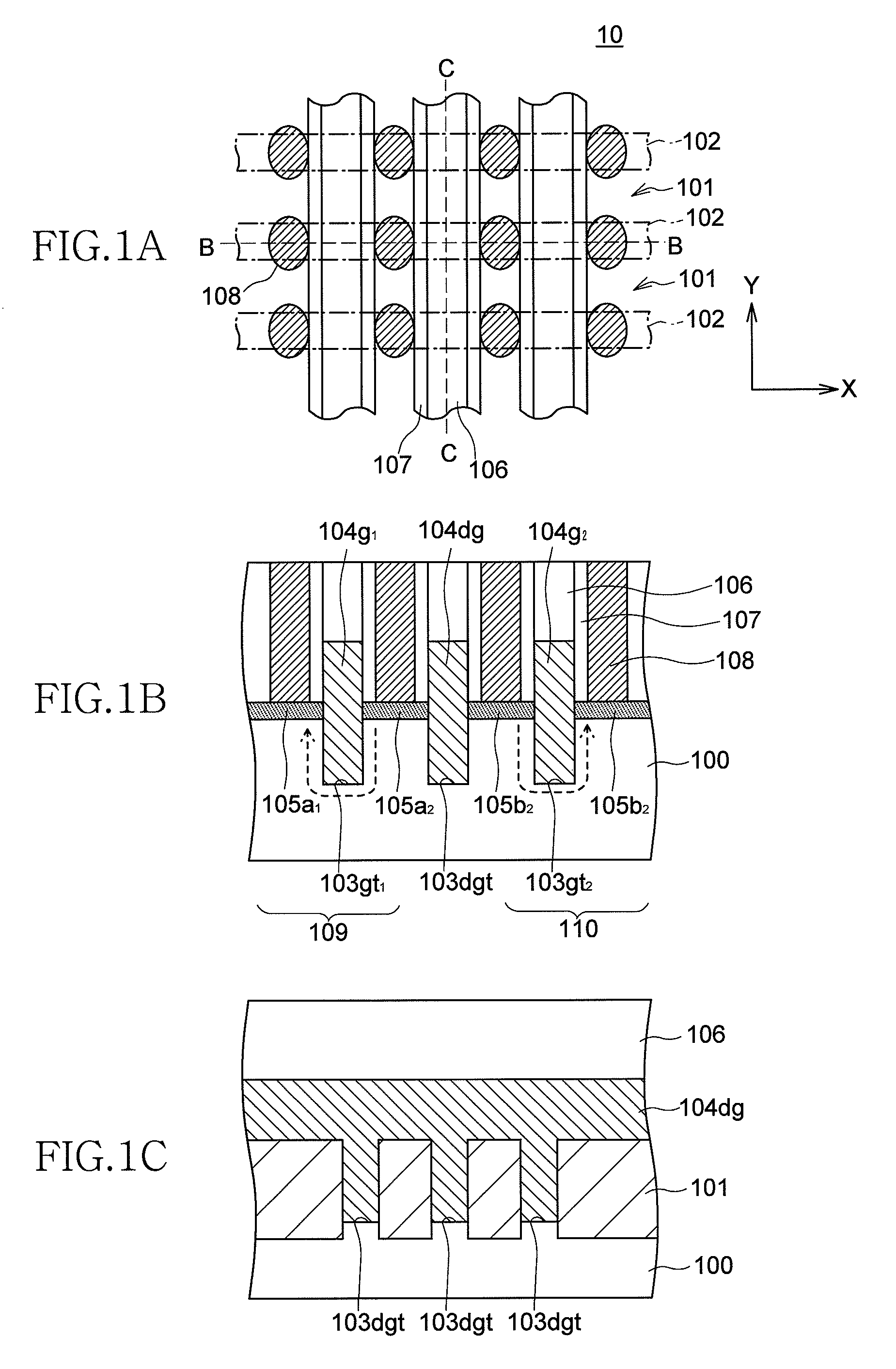 Semiconductor device having gate trenches and manufacturing method thereof