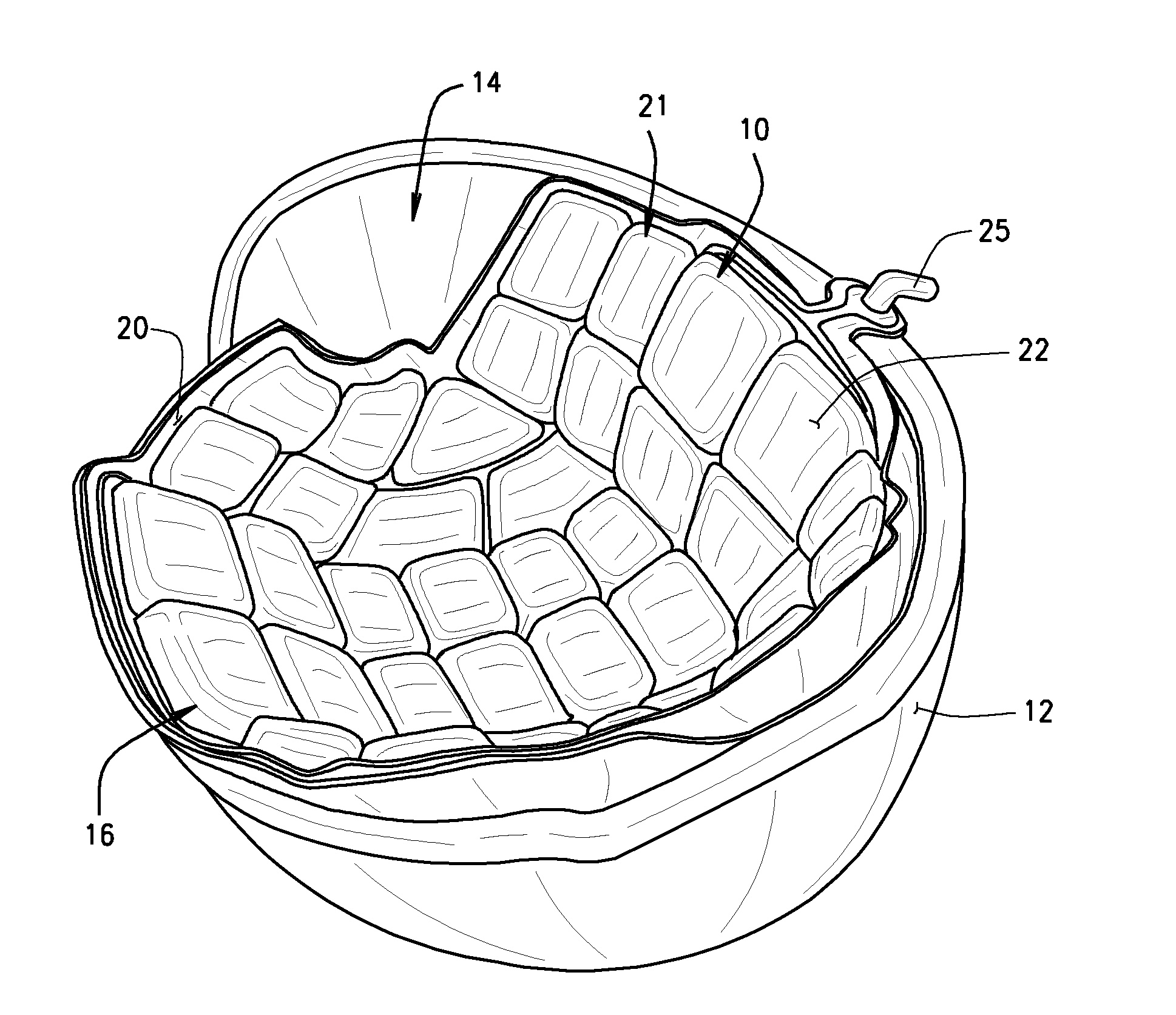 Multilayer impact attenuating insert for headgear