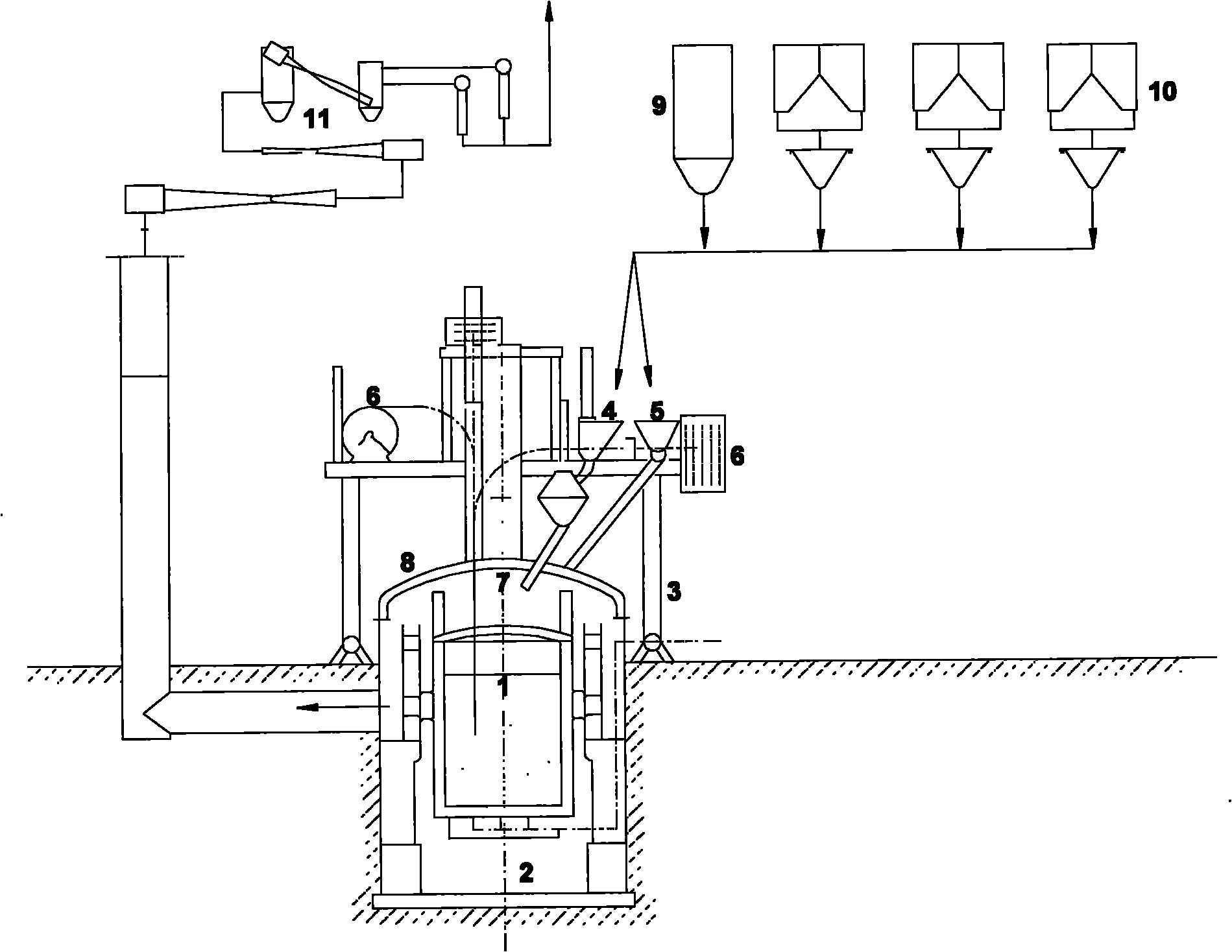 Refining device and vacuum refining process for use in non-oriented silicon steel production