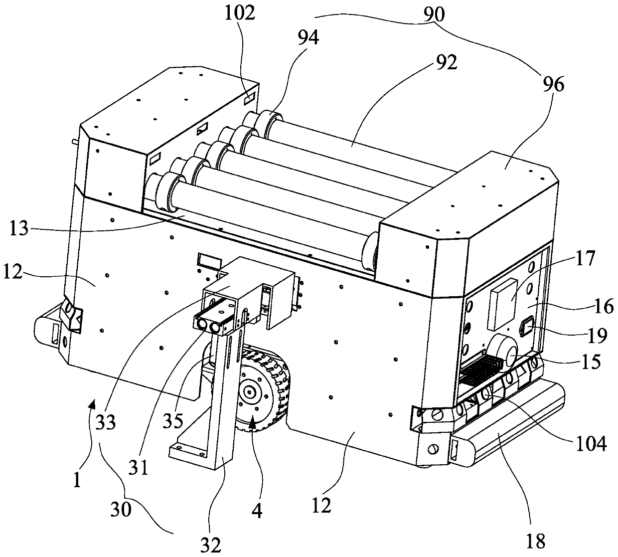 Automatic AGV trolley