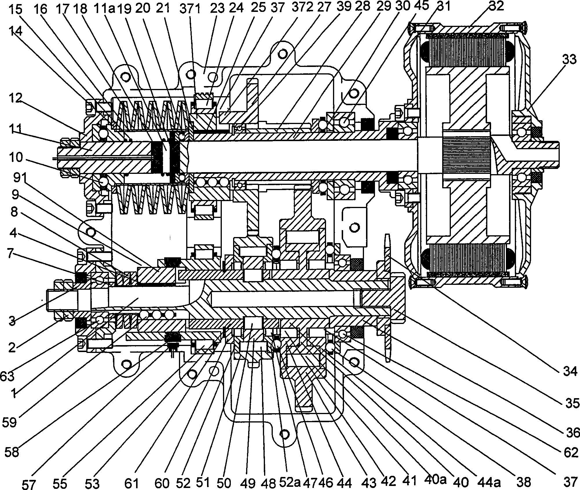 Intelligent two-step(two-shift) automatic speed variator of drive torque - resistance moment drive sensing