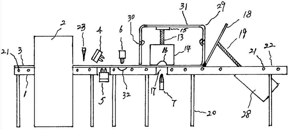 Bending-folding machine of sheet glass