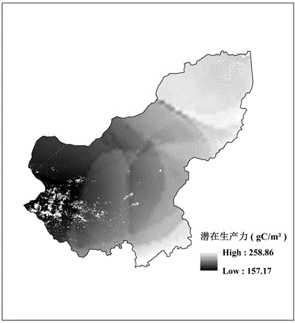 Method for quantizing vegetation consumption of human activities