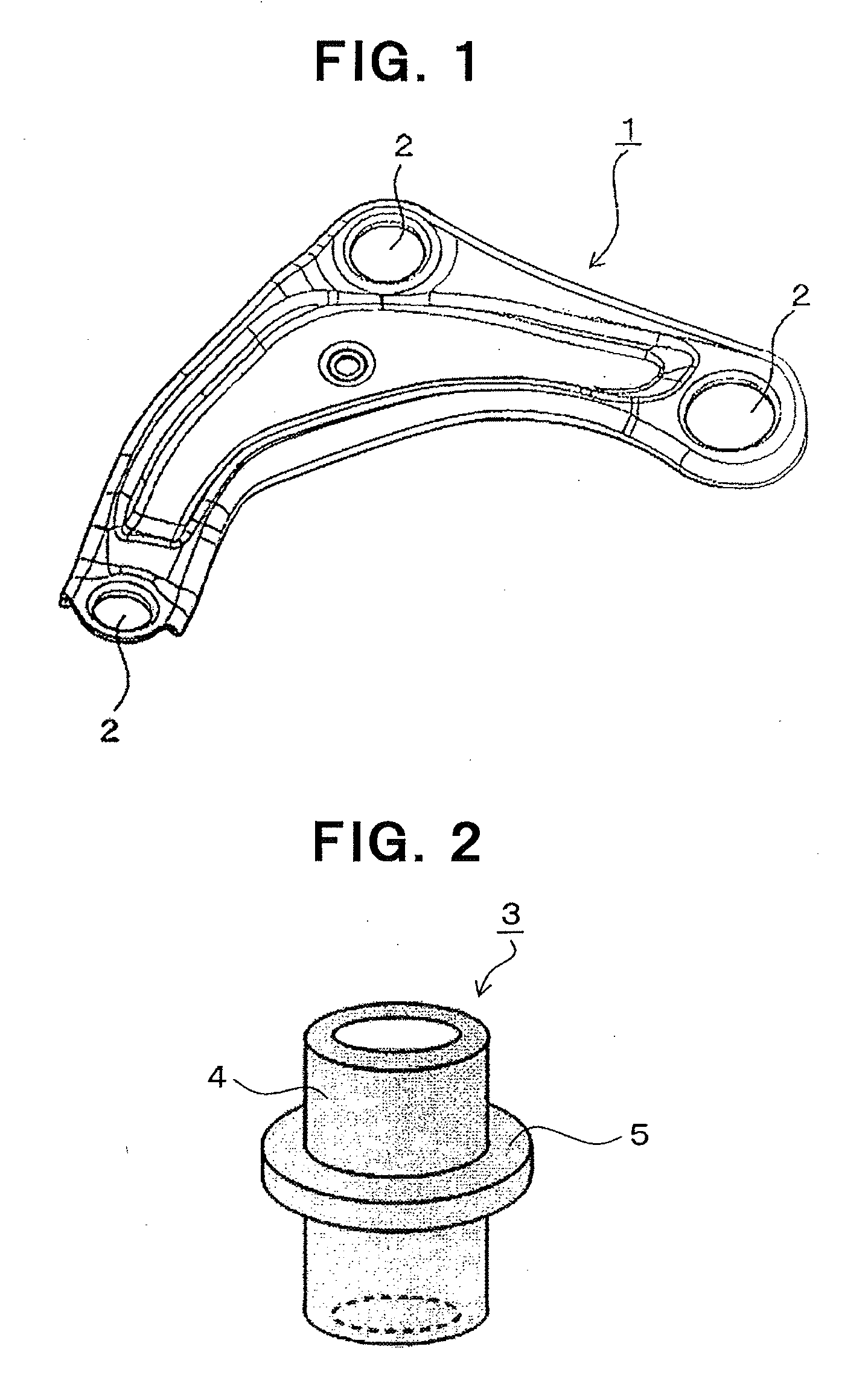 Vehicle link component, and manufacturing method therefor