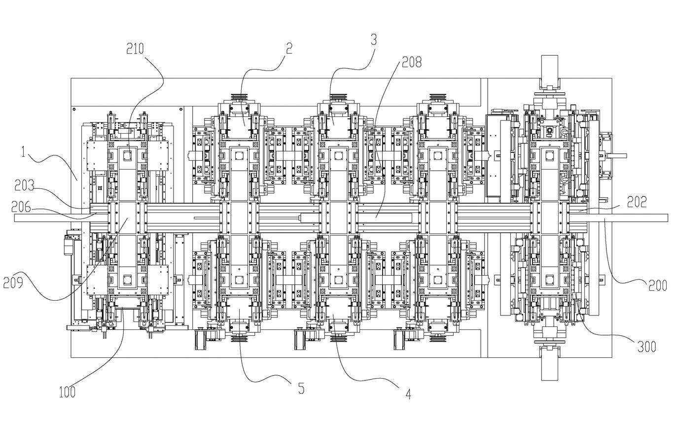 Automatic-circulating dual-clamp ornament grinding and burnishing machine