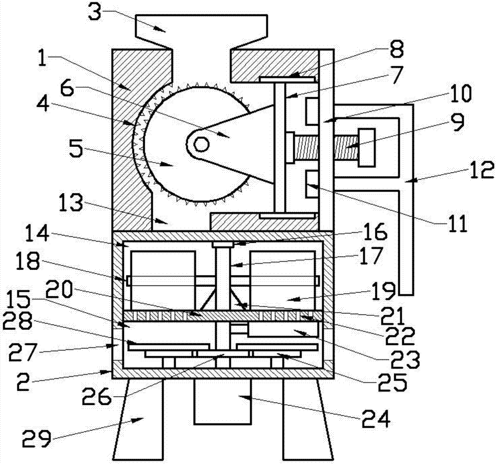 Crushing and extruding all-in-one machine for feed processing