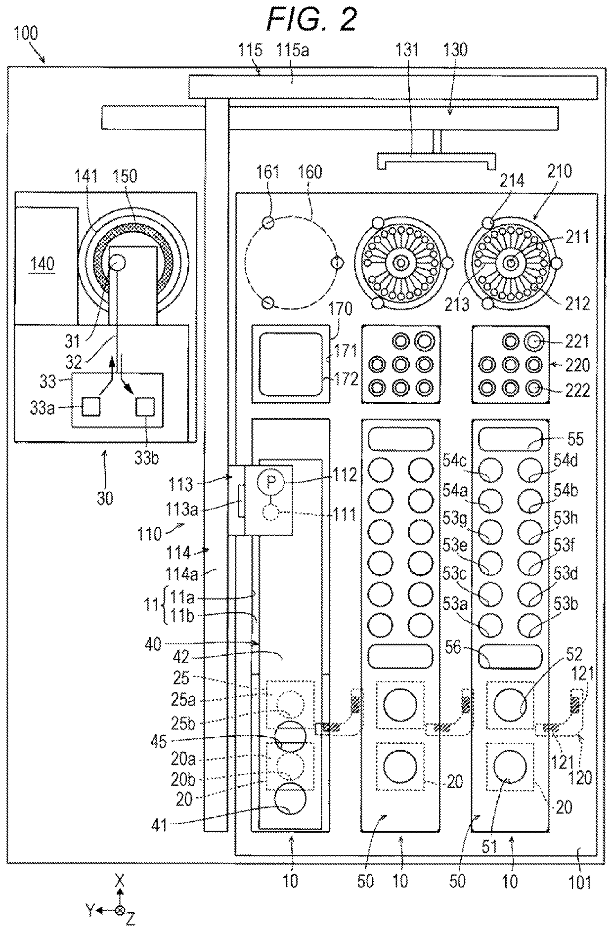 Specimen treatment device, measurement device, and measurement method