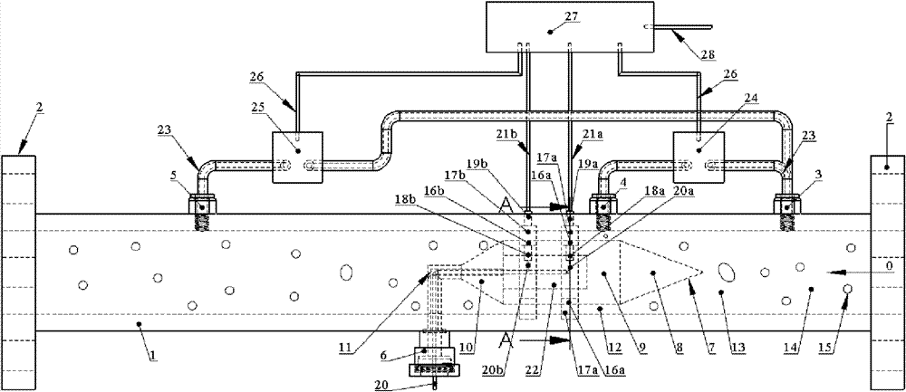 Multiphase flow measurement method based on double-section impedance type long waist cone sensor