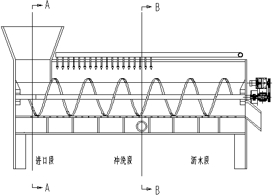 Melting and washing screening method for kitchen waste treatment system