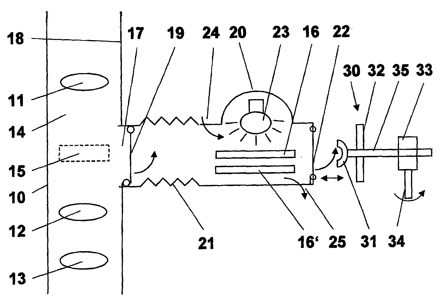 Method and device for replacing objective parts