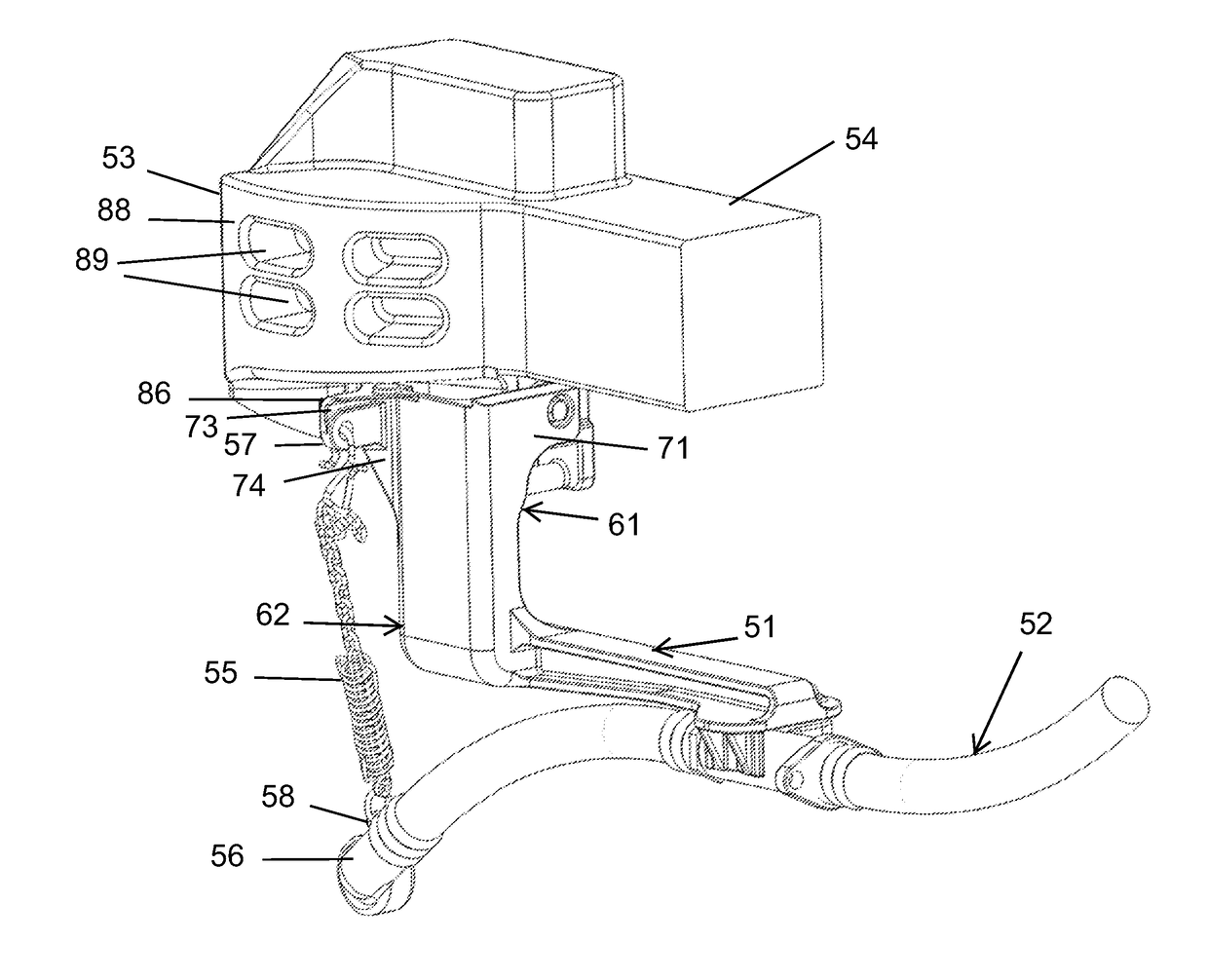 Air brake hose support bracket