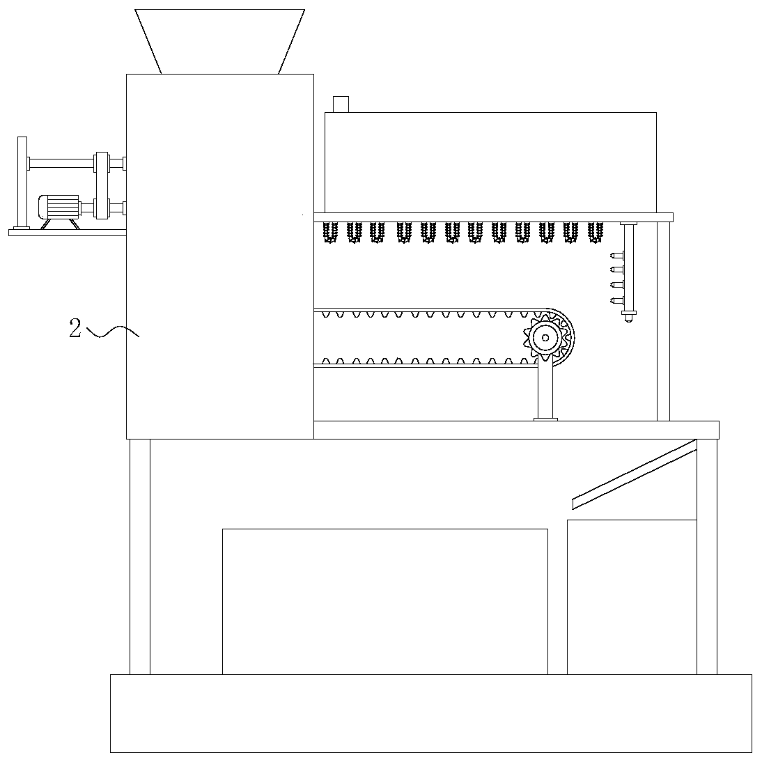 Pretreatment device for production and processing of secondary aluminum