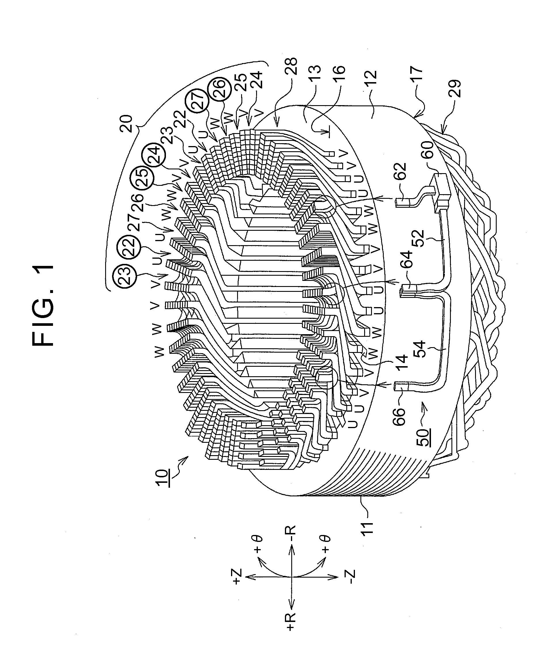 Stator for rotary electric machine