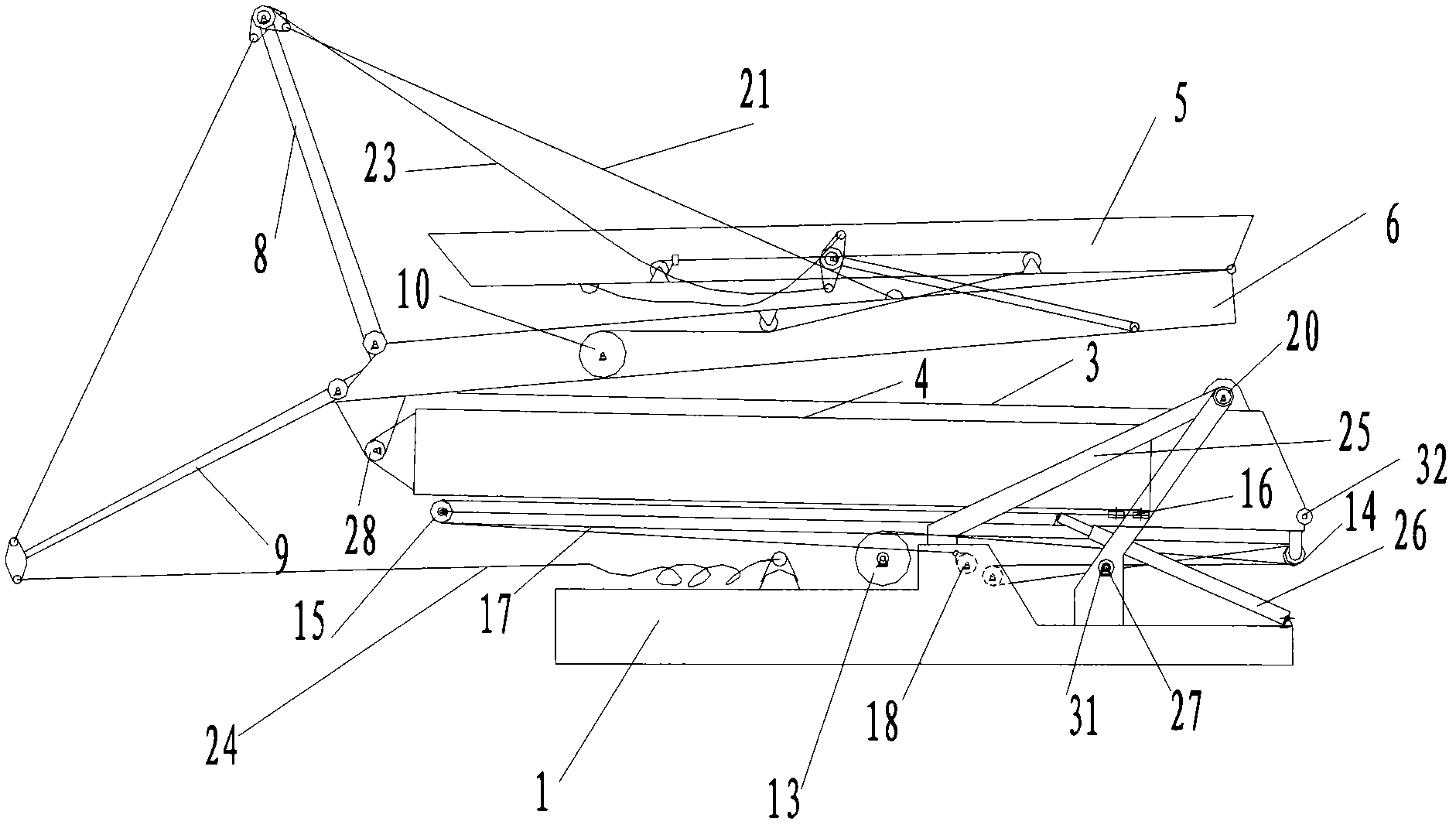 Foldable fast-loading tower crane