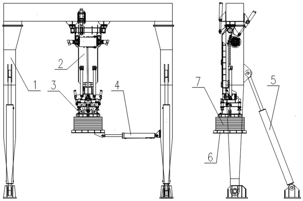 A land test device and method for a submersible hoisting system