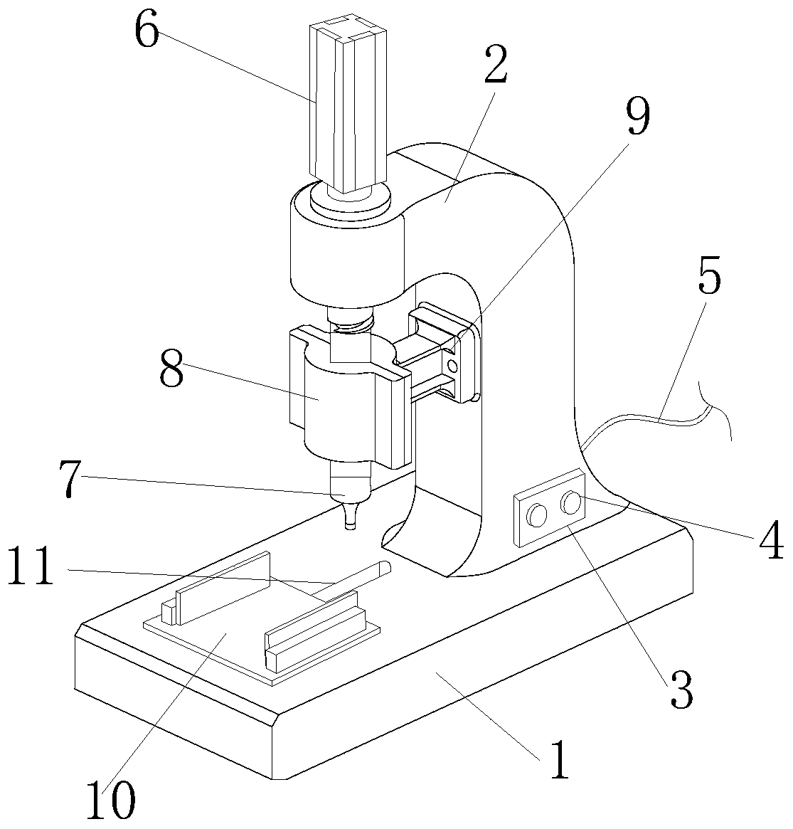 Efficient punching device for mechanical part machining