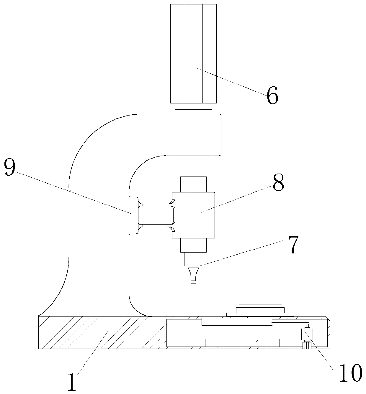 Efficient punching device for mechanical part machining