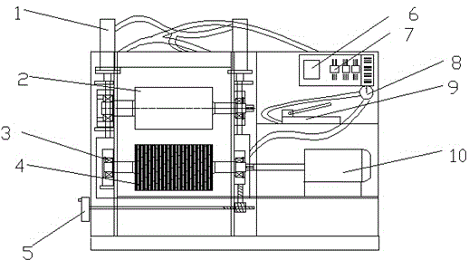 Bamboo floor mold pressing production process and equipment