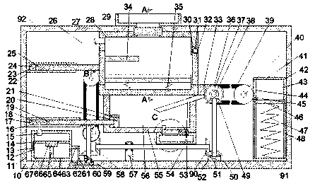 Coal scrap auxiliary drying device