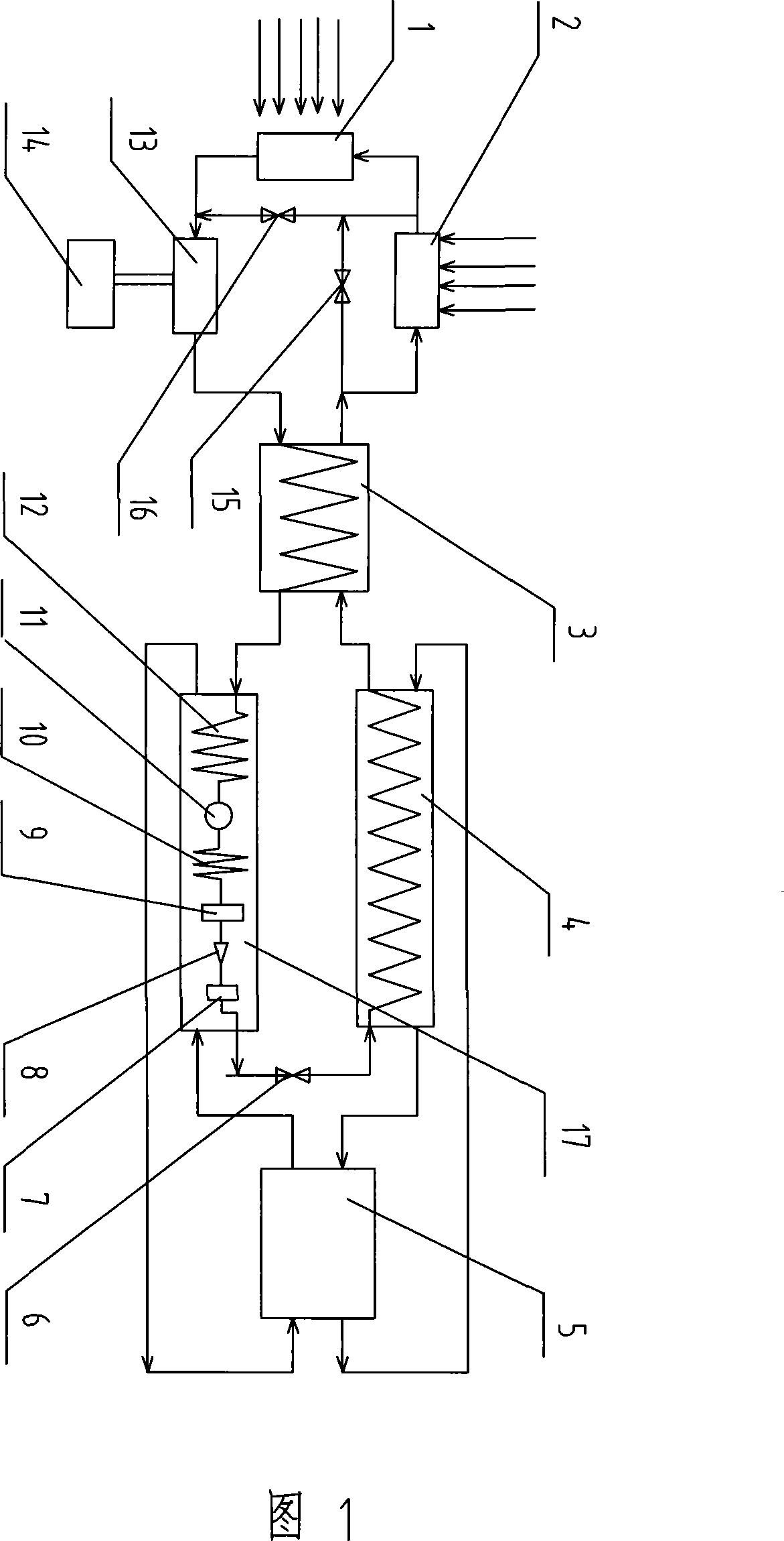 Composite solar energy heat generating system