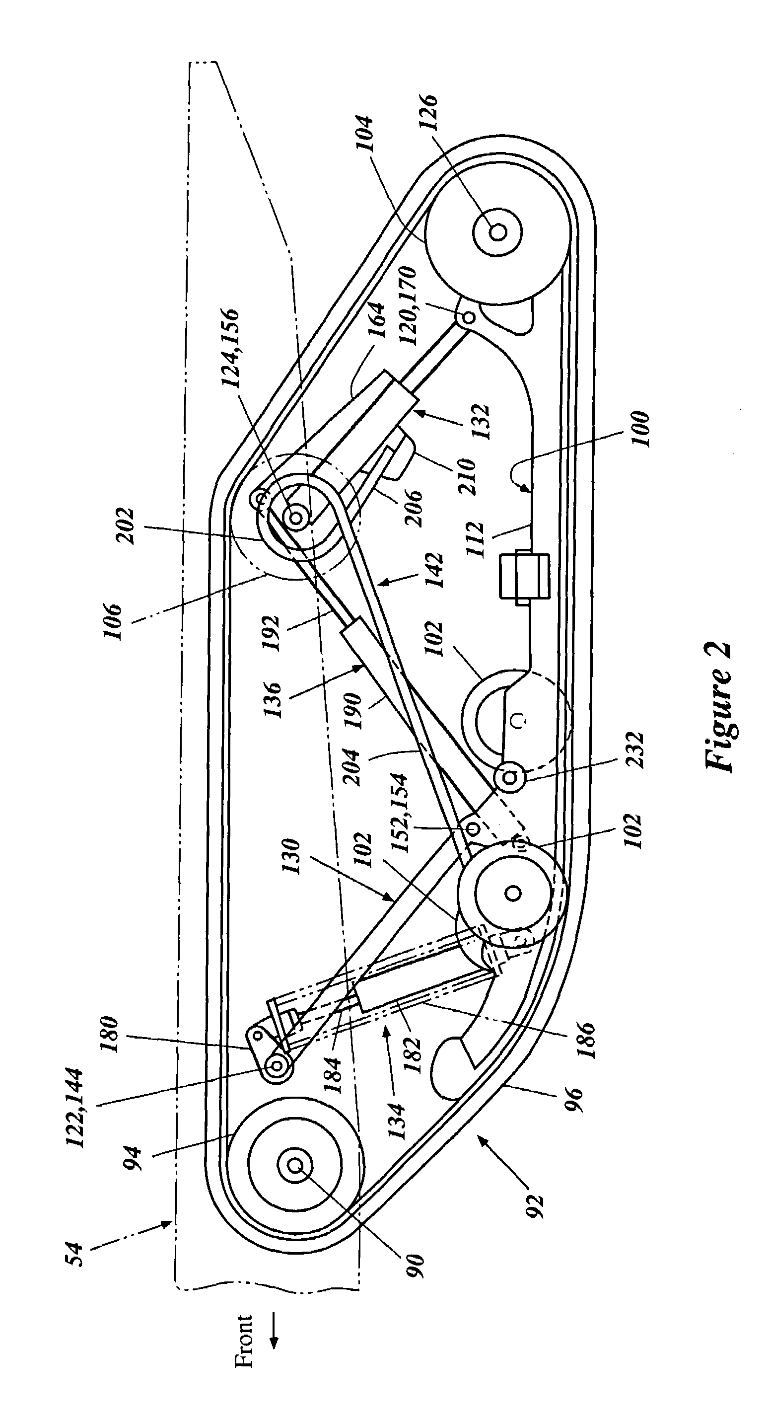 Snow vehicle suspension system