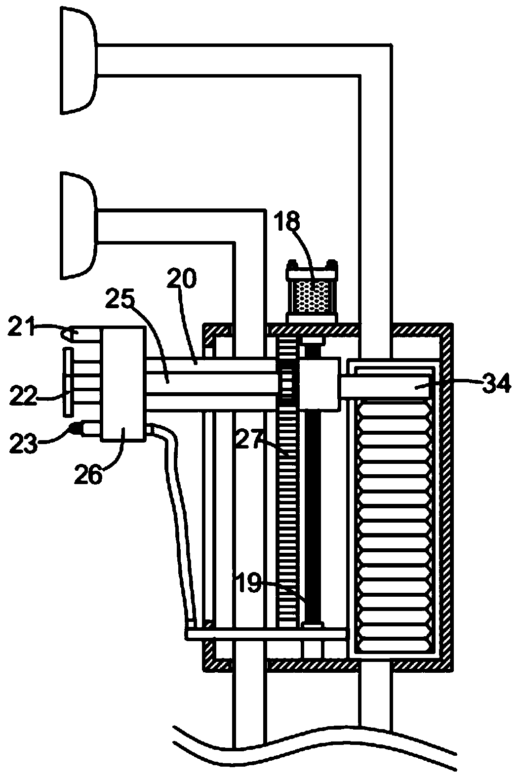 Walking type cleaning device for high-rise glass curtain walls