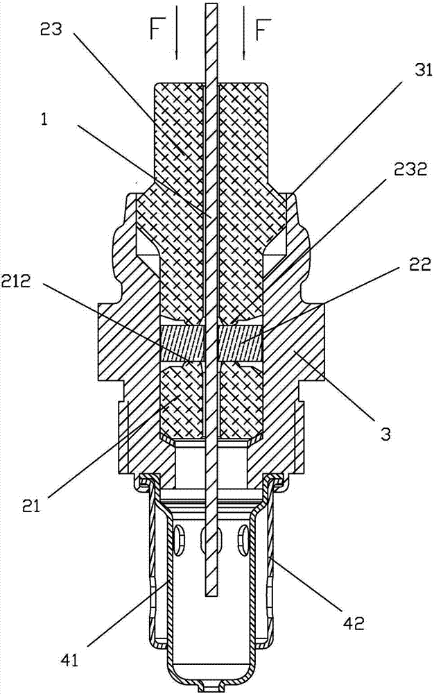 Chip type oxygen sensor structure and manufacturing method thereof