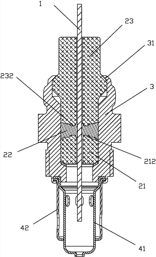 Chip type oxygen sensor structure and manufacturing method thereof