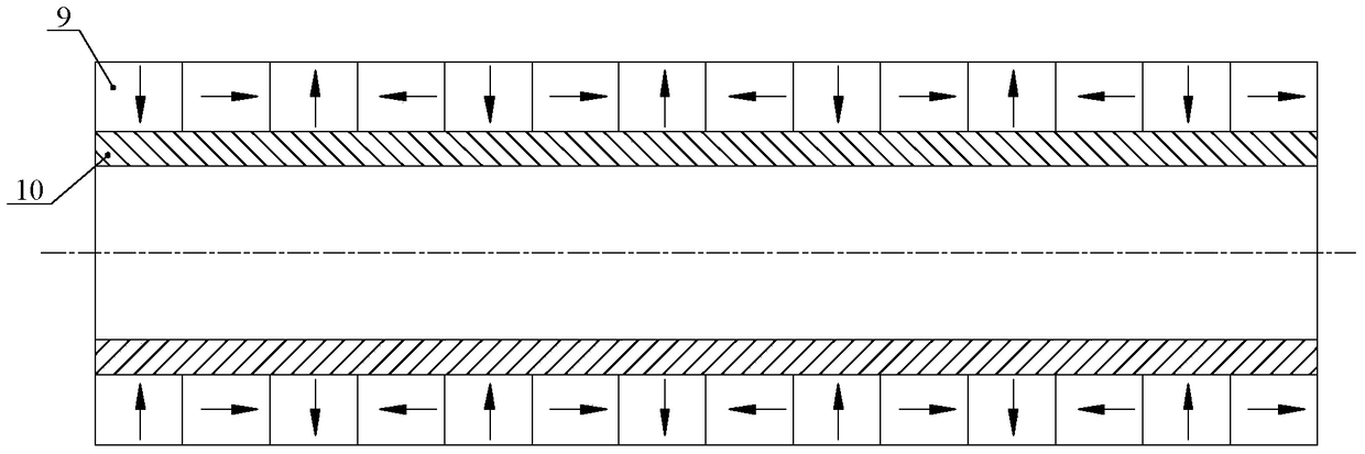 Modular cylindrical multi-phase permanent magnet linear motor based on single-layer and double-layer hybrid windings