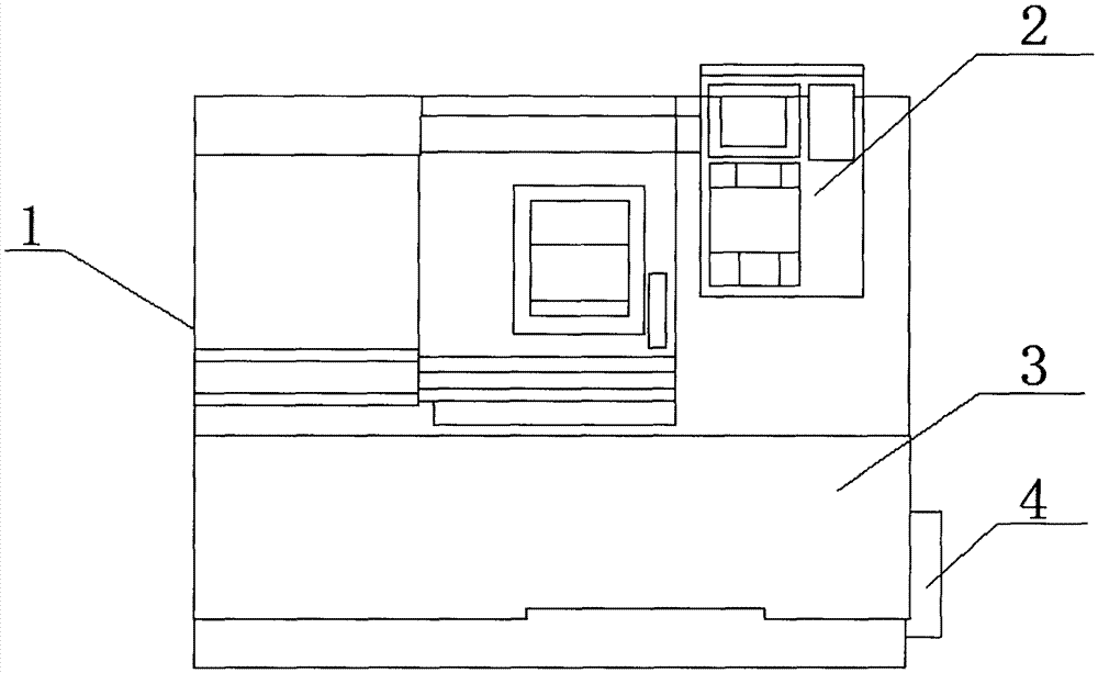 High-airtightness numerically-controlled machine tool with material suction device