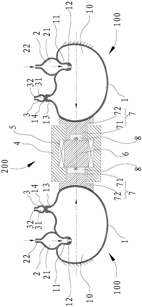 Electromagnetic-permanent magnetism bidirectional driving type artificial heart pump